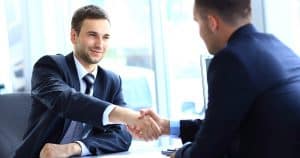 Handshake after business negotiation